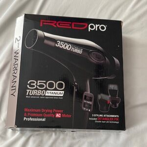 3500 Turbo Titanium Hair Dryer - Black
